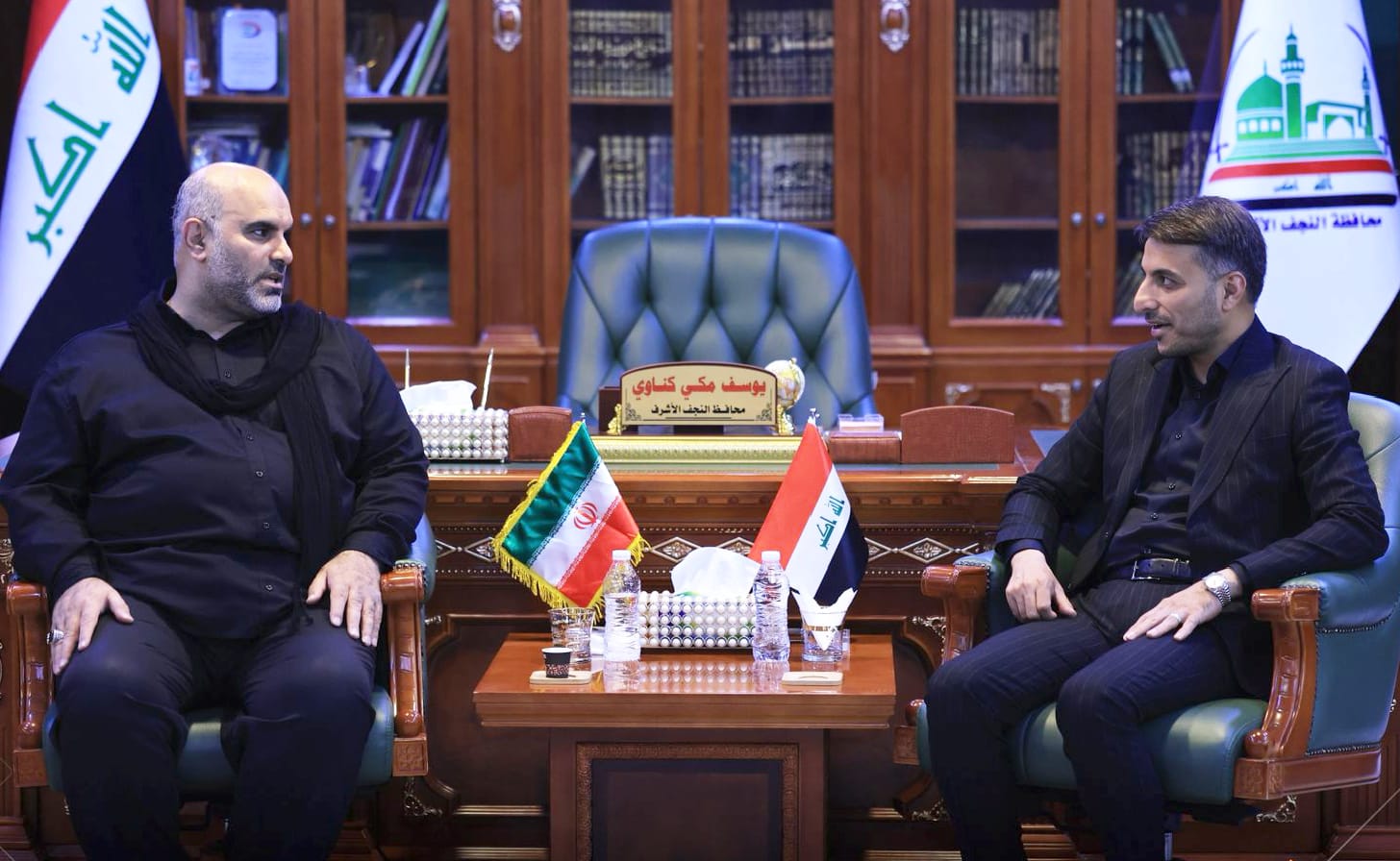 محافظ النجف يستقبل وفد بلدية طهران لبحث التعاون و أستعدادات زيارة الأربعين