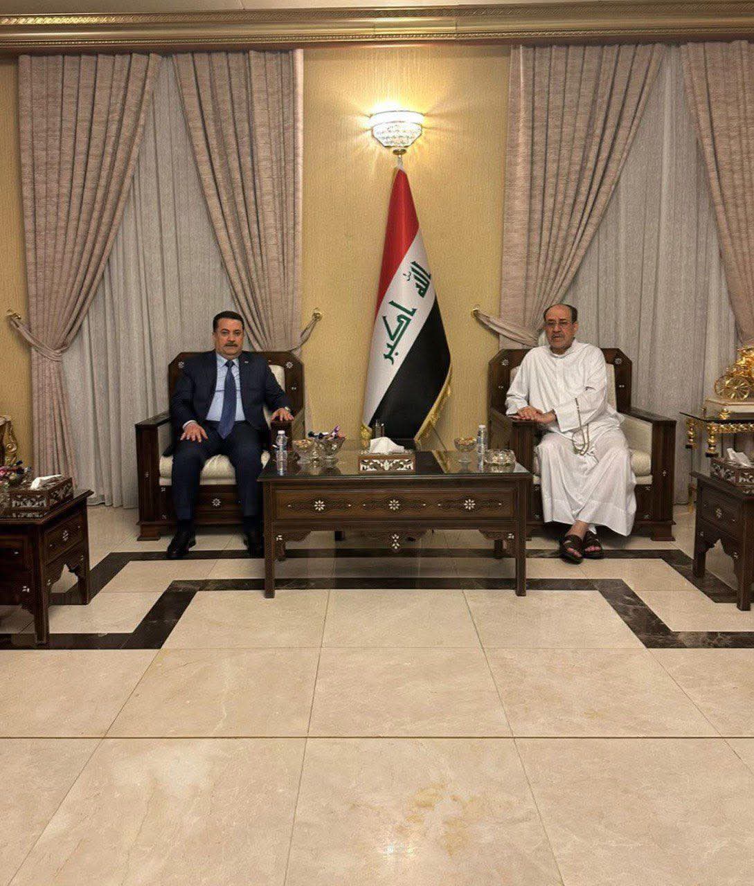 رئيس ائتلاف دولة القانون السيد نوري المالكي يستقبل رئيس مجلس الوزراء