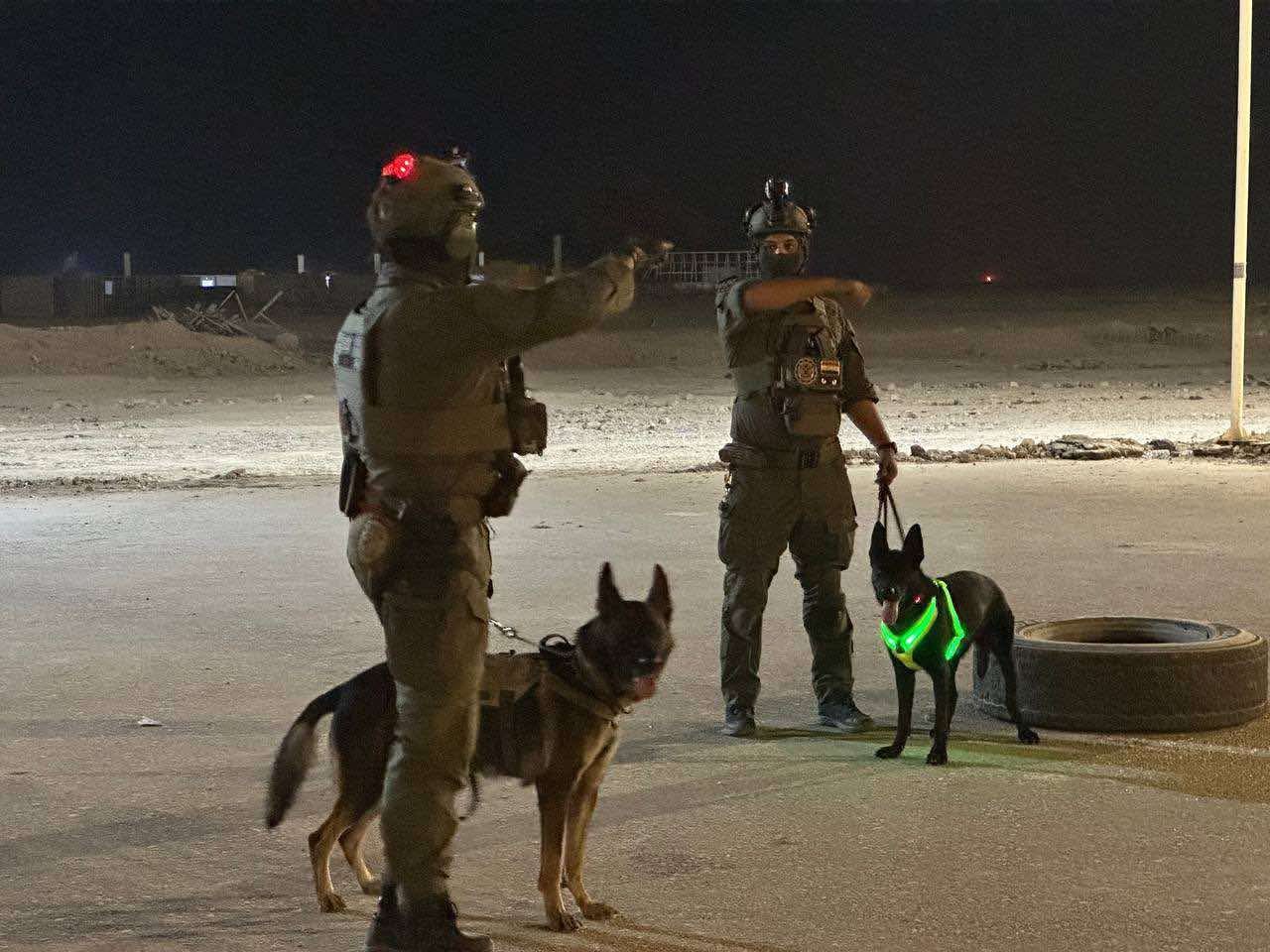 انتشار مفارز الـK9 التابعة للحشد في منفذ الشلامجة لتأمين دخول الزائرين