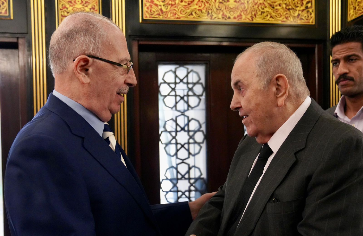الدكتور اياد علاوي يستقبل السيد اسامة النجيفي.