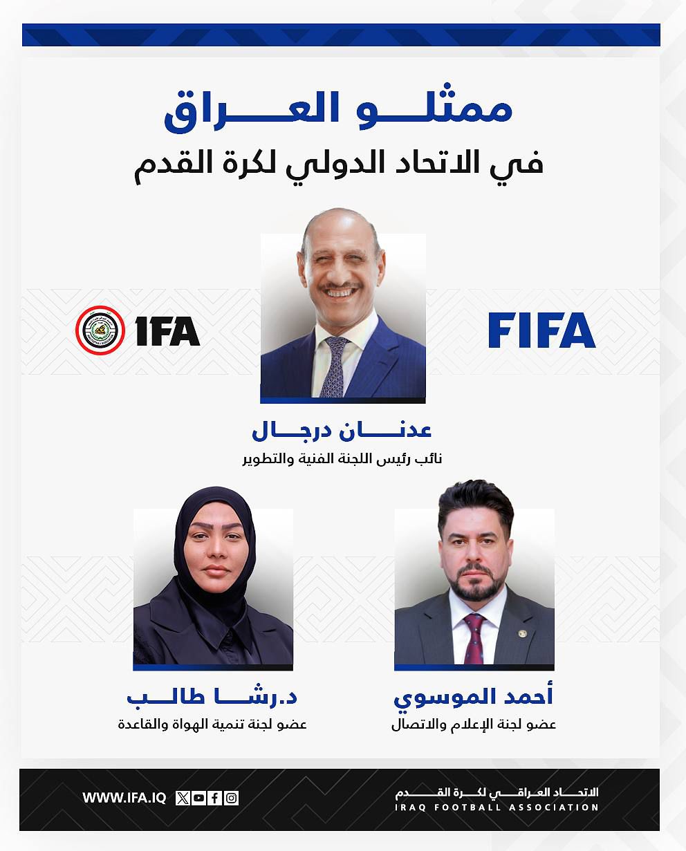 FIFA يختار رئيس اتحاد الكرة وعضوين بالمكتب التنفيذي في لجانه