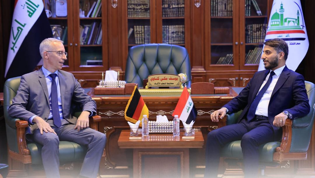 محافظ النجف يستقبل سفير جمهورية ألمانيا الإتحادية و يبحث سبل التعاون المشترك