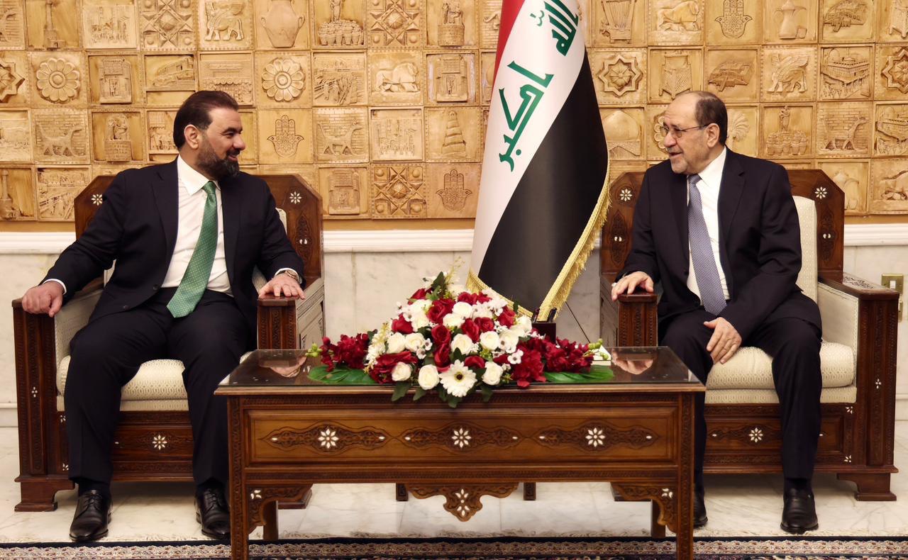 رئيس ائتلاف دولة القانون السيد نوري المالكي يستقبل رئيس مجلس النواب