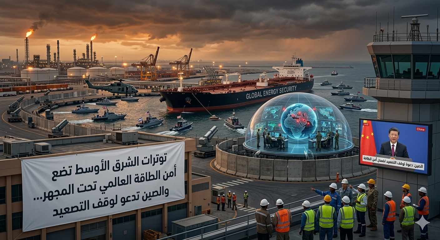 توترات الشرق الأوسط تضع أمن الطاقة العالمي تحت المجهر… والصين تدعو لوقف التصعيد..