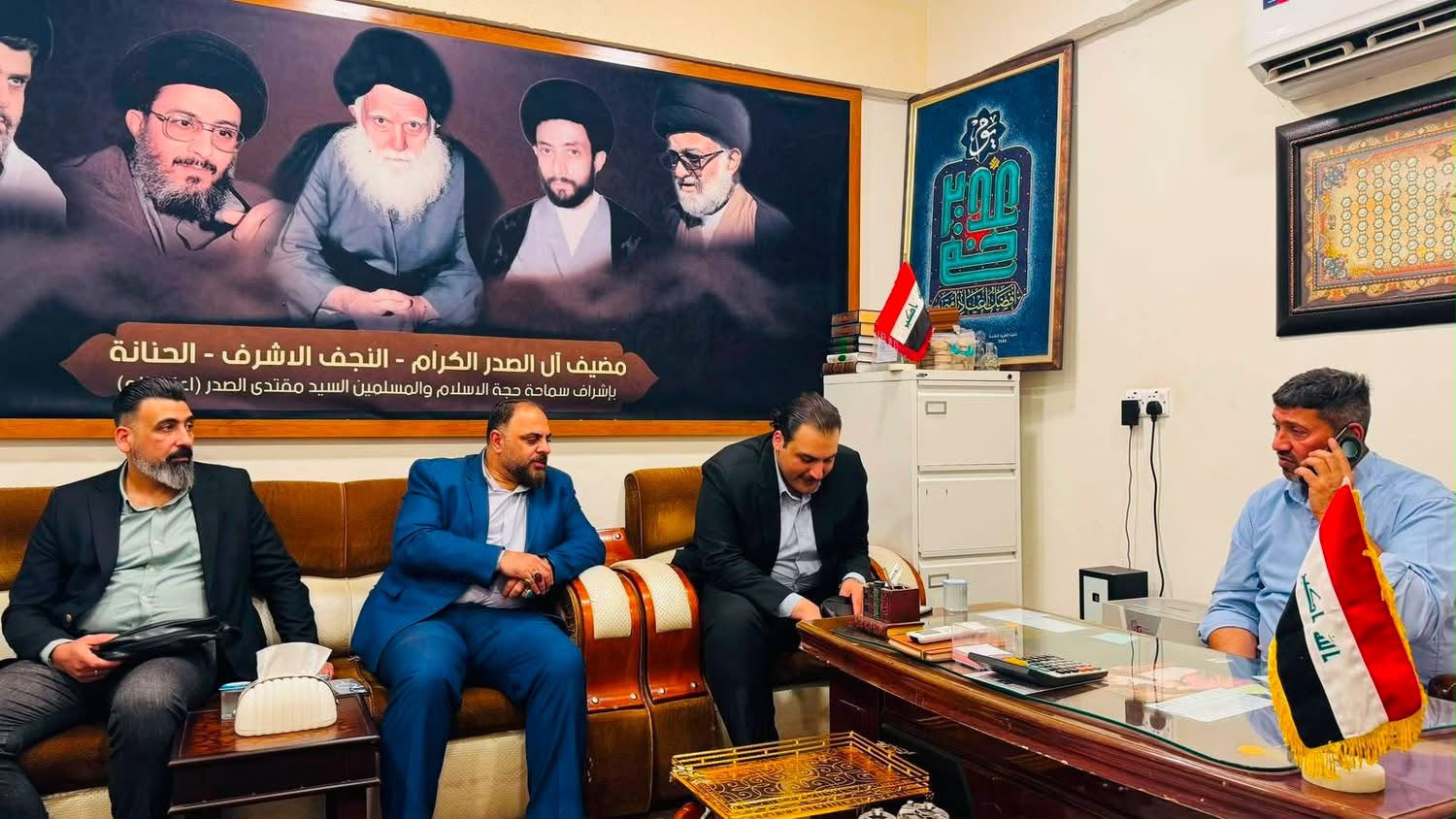 مضيف آل الصدر الكرام يستقبل فريق الرقابة الصحية حسب توجية الصدر