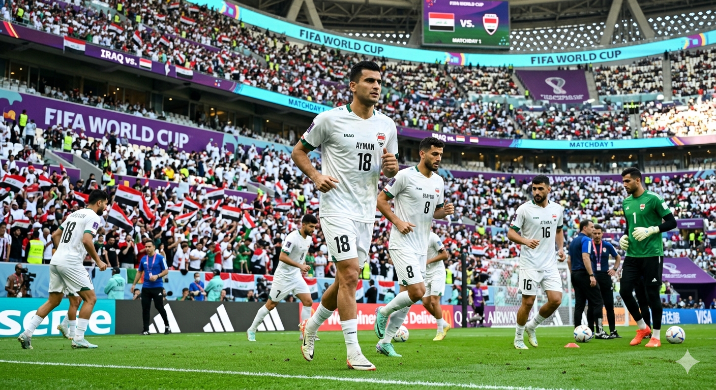 العراق يرفع وتيرة الاستعدادات لموقعة الافتتاح وسط دعم جماهيري واسع للمنتخب الوطني
