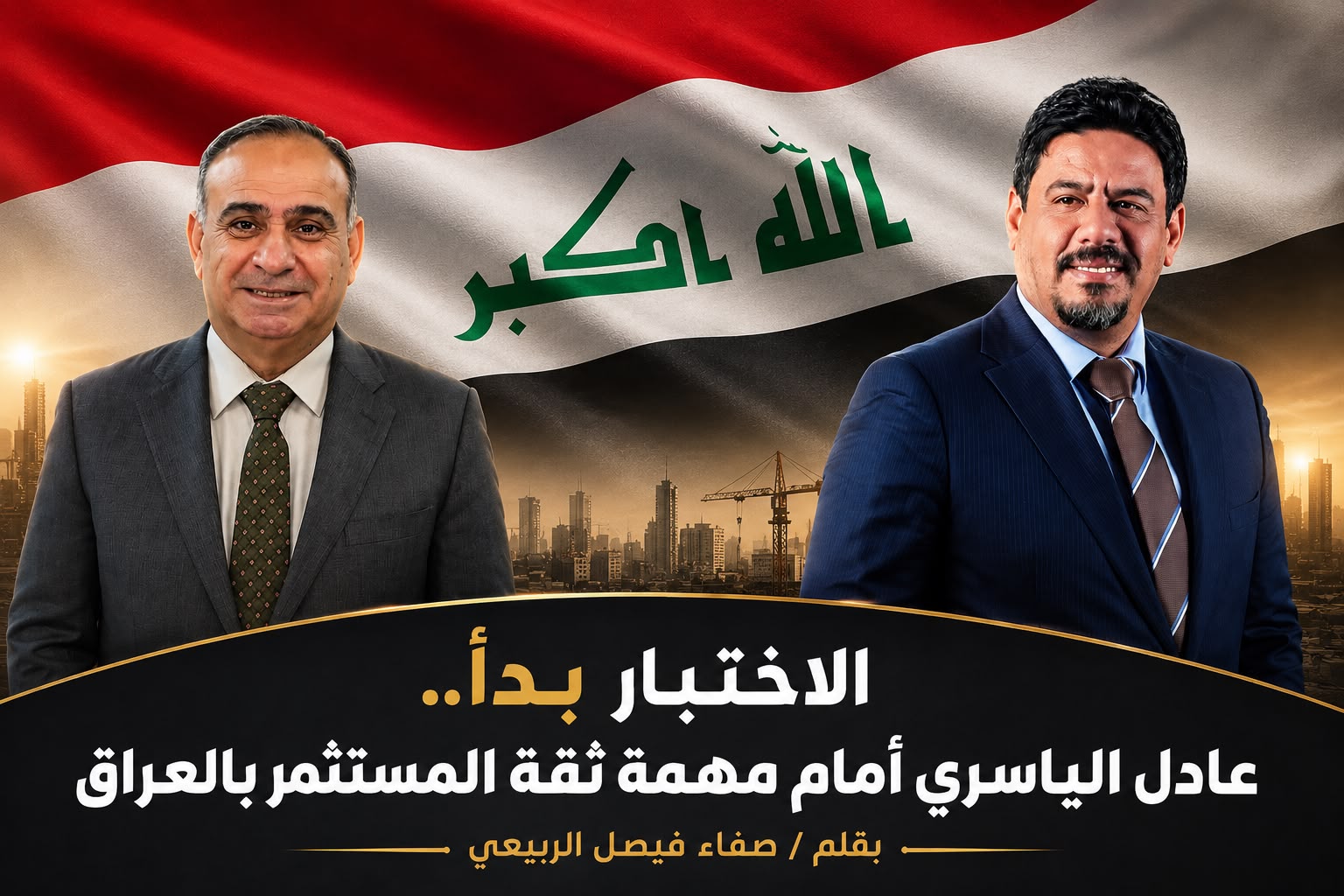 الاختبار بدأ.. عادل الياسري أمام مهمة إعادة ثقة المستثمر بالعراق